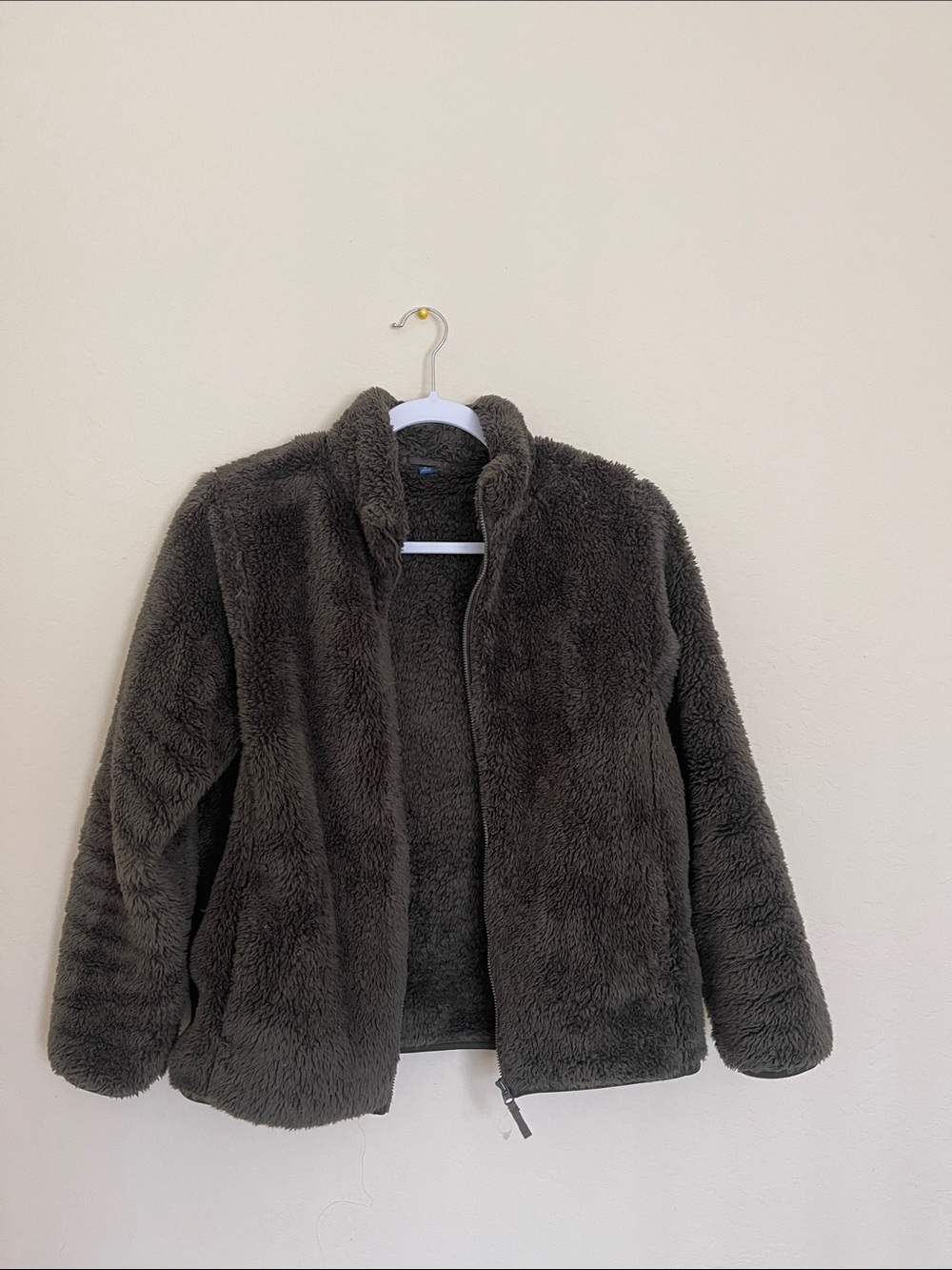 Old Navy Olive Plush Fleece Zip-Up Jacket